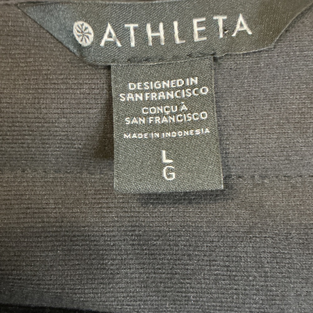 Athleta Black Quilted Puffer Jacket Size Large Women - Picture 3 of 10
